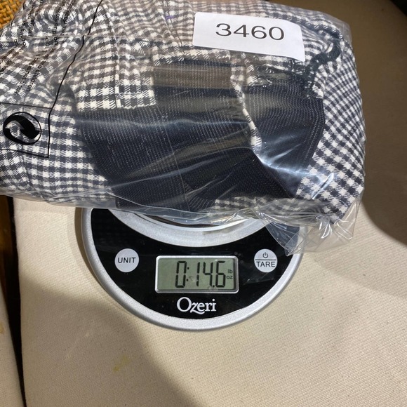 Vintage Stirrup Gingham Check Tapered Leg Jeans Pant High Rise waist Black 16 - Picture 6 of 6